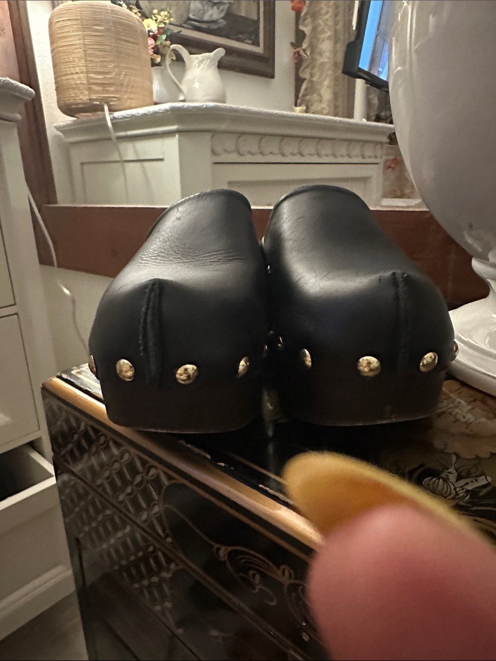 ALOHAS Black Studded Platform Clogs (40) - Picture 6 of 8